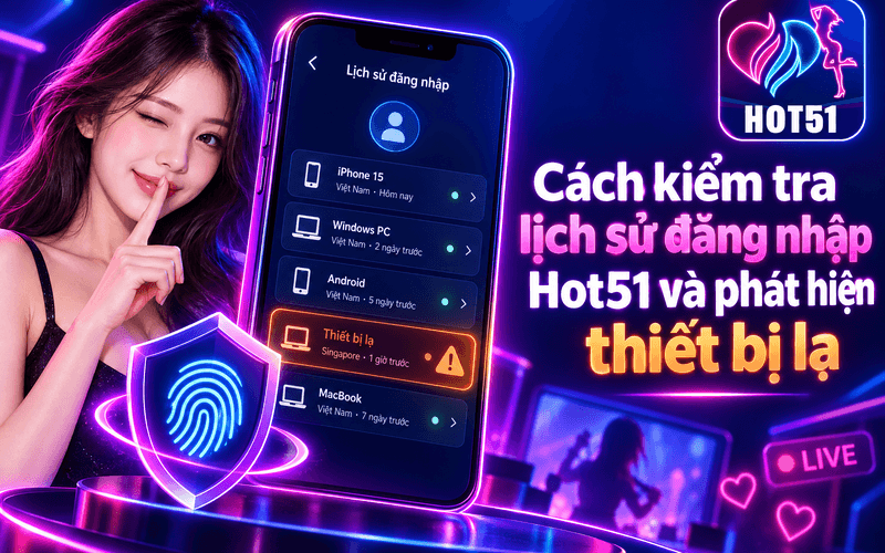 Cách kiểm tra lịch sử đăng nhập Hot51 và phát hiện thiết bị lạ